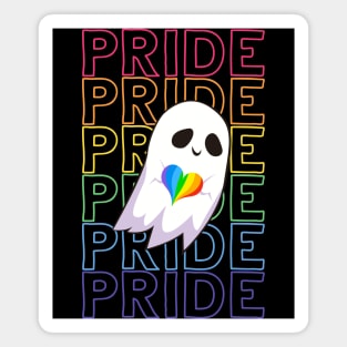 Happy Ghost Heart Pride Magnet